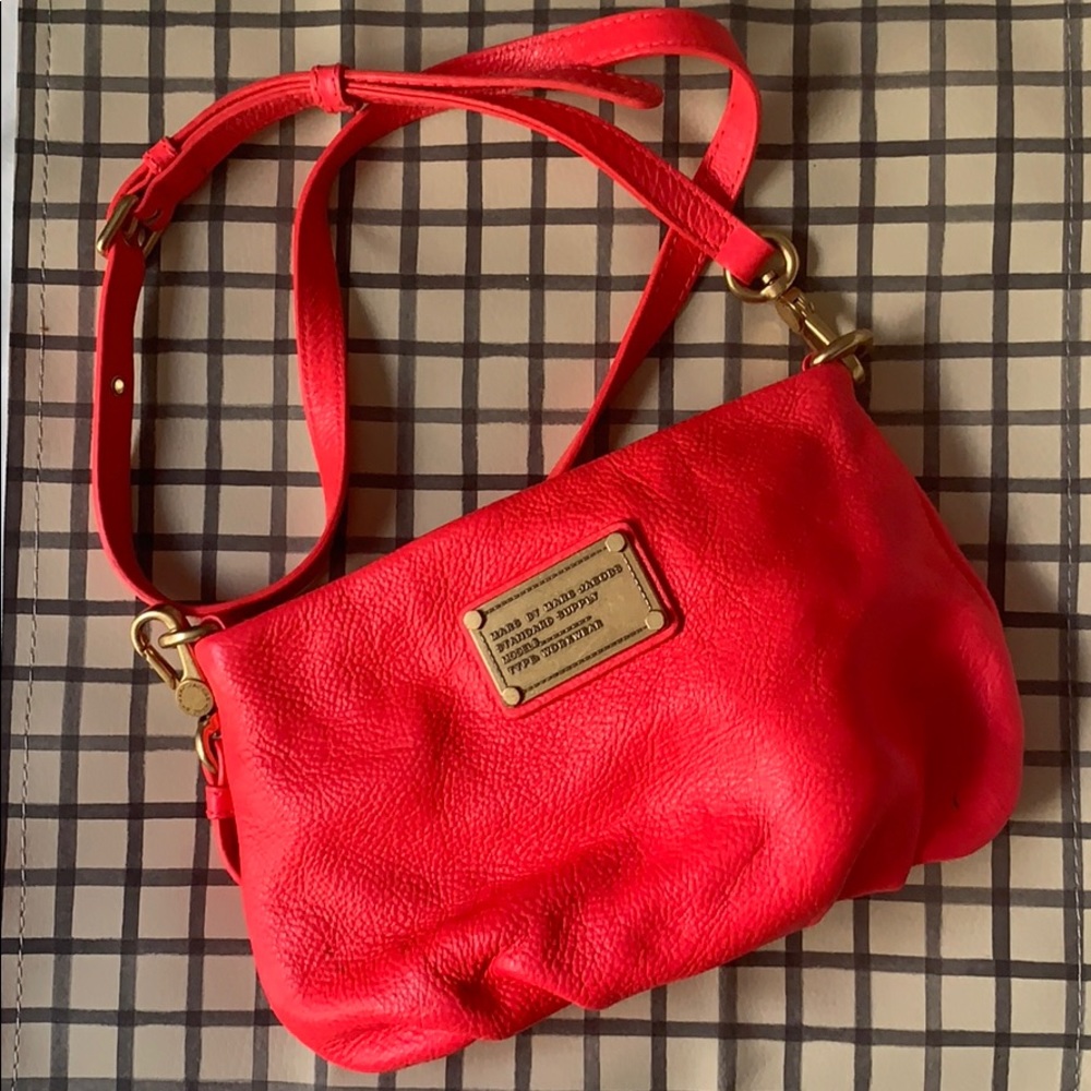 Neon Marc Jacobs leather crossbody purse
